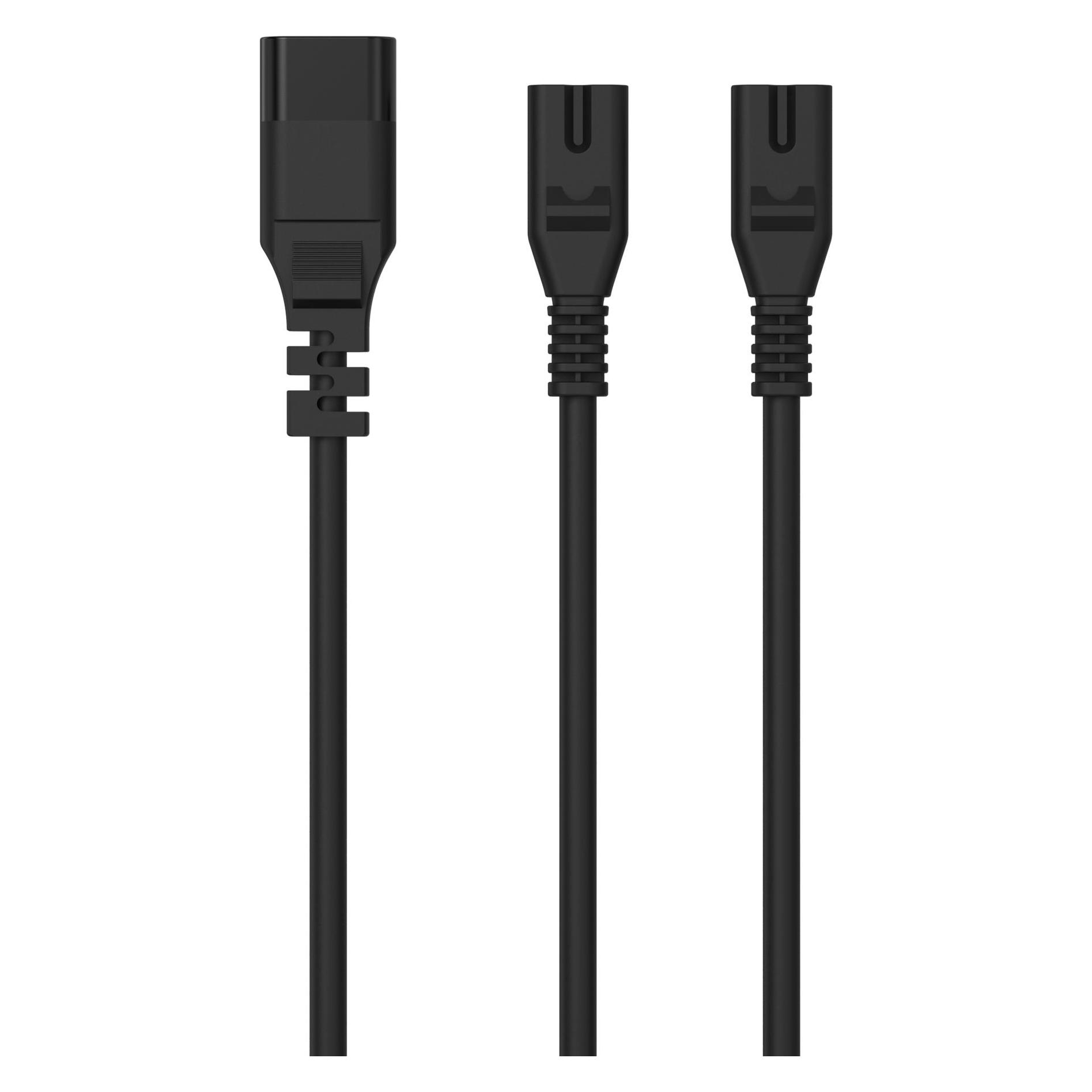 Sinox 8-tals splitter kabel. 0,5m. Sort (SOP01505)