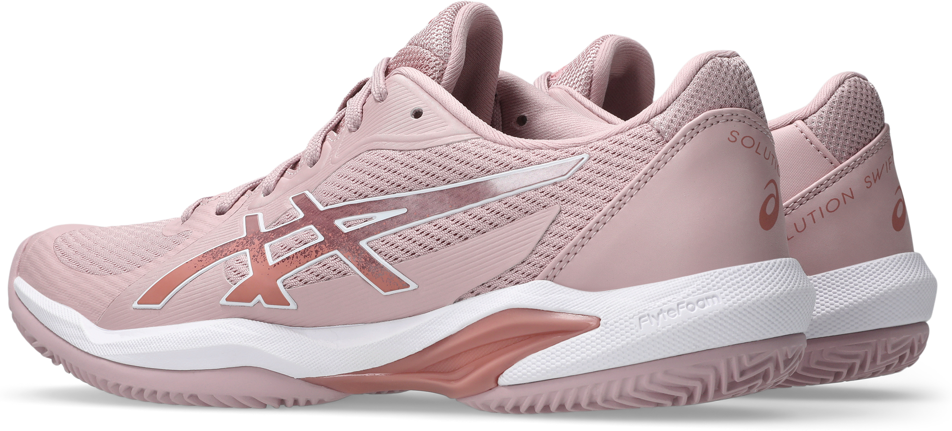 Tennisschuh ASICS "SOLUTION SWIFT FF 2 CLAY", Damen, Gr. 39, morganite, rose rouge, Textil, Schuhe Tennisschuh, Sandplatzschuhe für Ascheplätze morganite, rose rouge 39