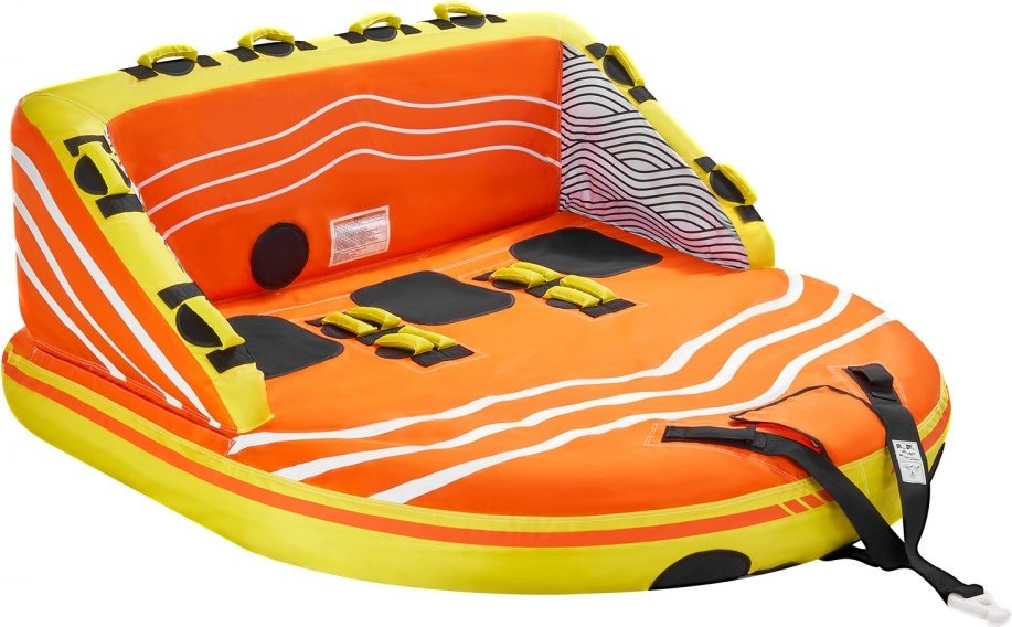 EVOR Tube Set für Boote - 1-3 Personen Towable Sofa Fun-Tube - inklusive Schleppschlauch - ideal für Wassersport und Freizeitaktivitäten