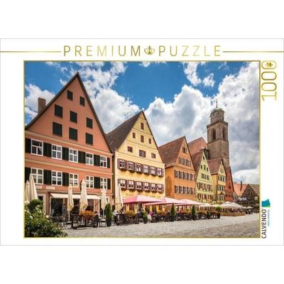 CALVENDO Puzzle Historische Häuser am Marktplatz von Dinkelsbühl | 1000 Teile Lege-Größe 64 × 48 cm Foto-Puzzle für glückliche Stunden