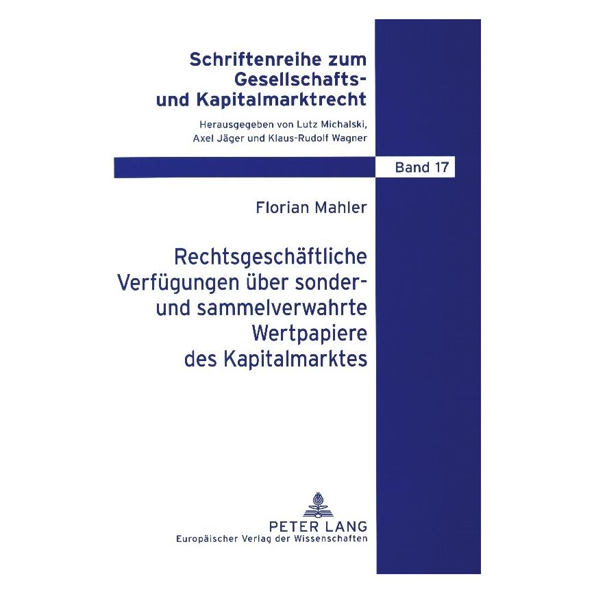 Peter Lang Mahler:Rechtsgeschäftliche Verfügungen (Deutsch, Softcover, Florian Mahler) (64887775)