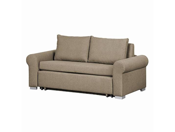 Canapé convertible Basic Country Beige/Beige Tissu Doran 164cm Avec fonction couchage Maison de campagne
