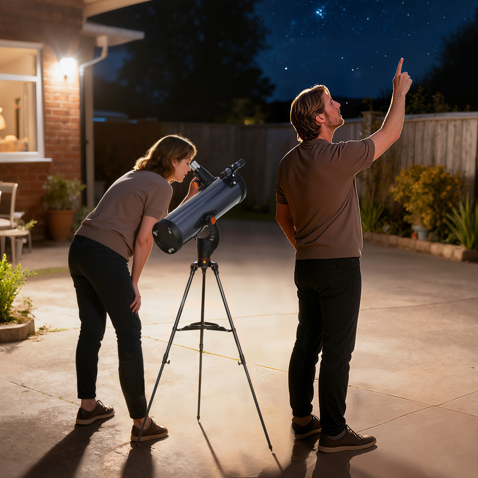 Outsunny Telescopio Riflettore Astronomico per Adulti e Principianti Apertura 114 mm con Treppiede Regolabile Borsa   Aosom Italy