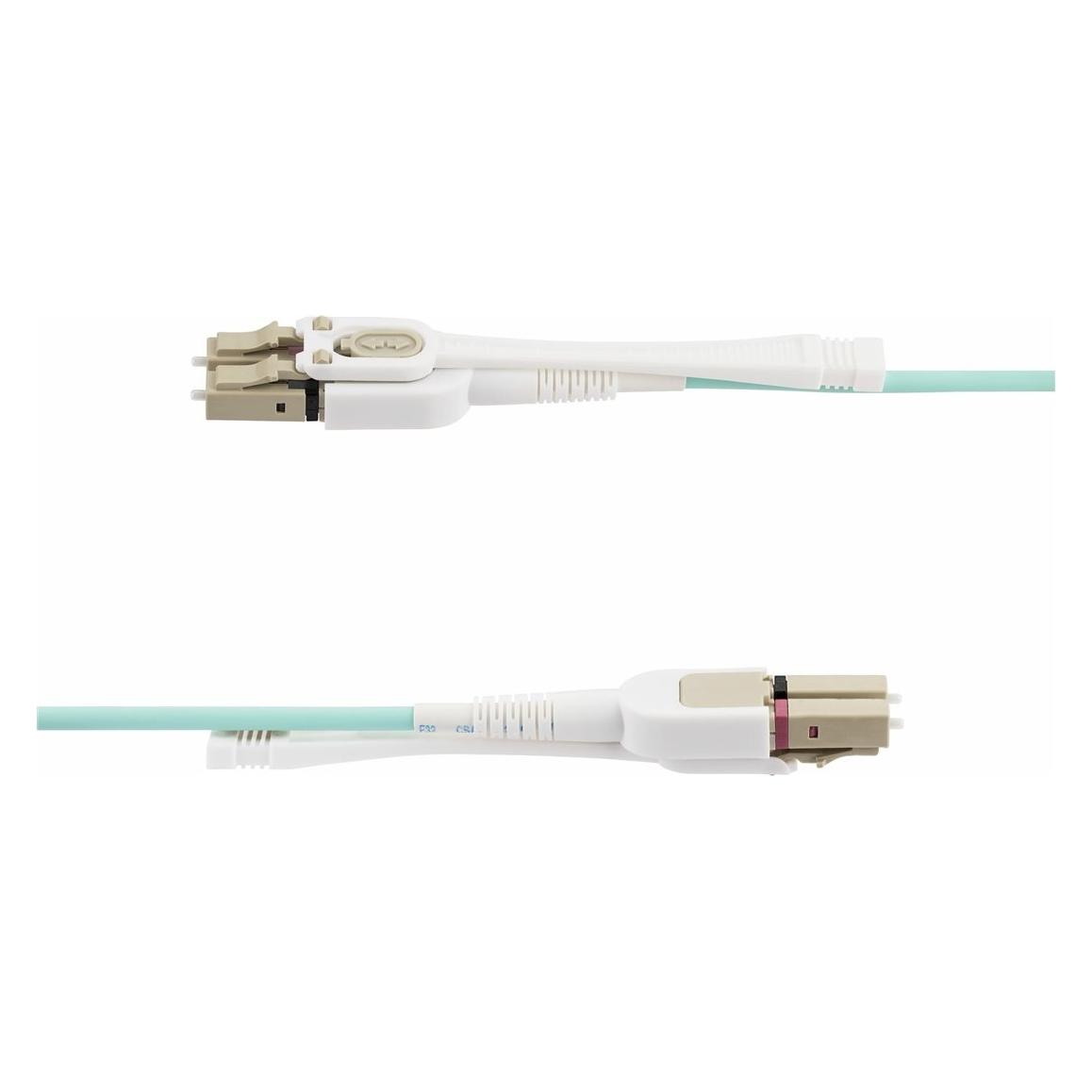 StarTech com Cavo in fibra ottica multimodale OM4 LC a LC (UPC) con linguette push-pull, 3m, 50/125µ (3 m) (450FBLCLC3PP)
