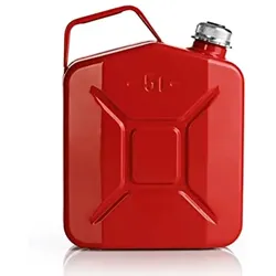 Oxid7 Kraftstoffkanister Metall mit Schraubverschluss - 5 Liter - Rot