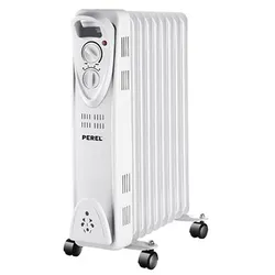 PEREL TC78009N Ölradiator Heizung Radiator mit Rollen 2000 Watt 9 Rippen 3 Heizstufen