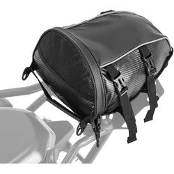VEVOR Motorrad Hecktasche Rücksitztasche (10 L) mit wasserfester Regenabdeckung, Motorrad-Gepäckaufbewahrung, Gepäckträgertasche mit Schultergurt & Innentasche, Motorradgepäck Schwarz