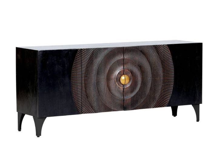 Sideboard SANTA CRUZ Akazie massiv Eisen 177 x 47 x 78 cm...