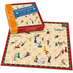 2x carta.media Schweizer Leiterli Reise-Edition (Deutsch, Englisch, Französisch, Italienisch, 2 - 4 Spieler)