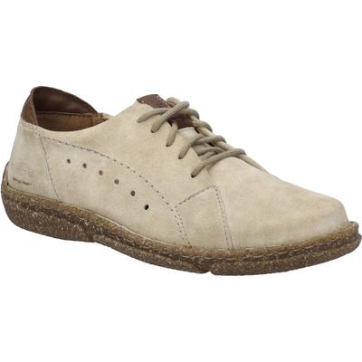 Schnürschuh JOSEF SEIBEL "Neele 67, sand-kombi", Damen, Gr. 39, beige (sand, kombi), Obermaterial: 100% Rindsleder Leather cow., Schuhe Schnürschuh