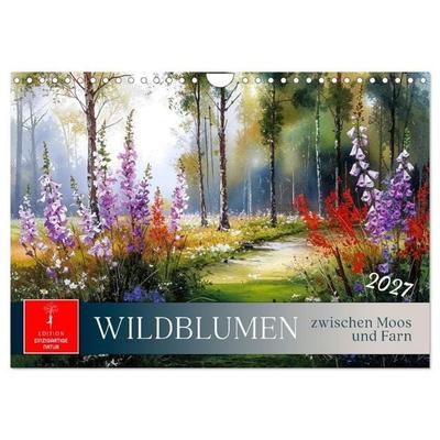 Wildblumen zwischen Moos und Farn (Wandkalender 2027 DIN A4 quer), CALVENDO Monatskalender
