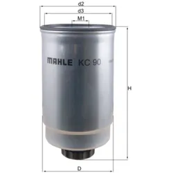 Kraftstofffilter MAHLE KC 90 für Ford Ldv Metrocab Transit Convoy Taxi