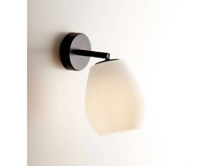 Casablanca Designer Wandleuchte Bagan, dimmbar, schwarz, für Wohn- / Esszimmer, Glas, Design
