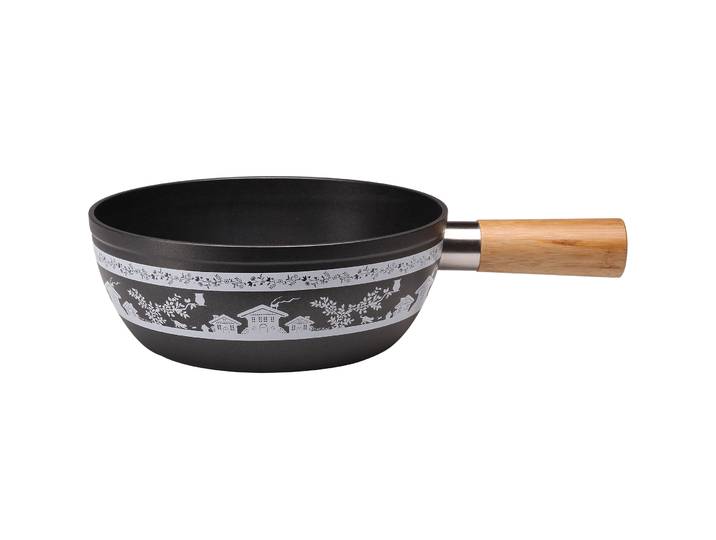 Gusseisen-Caquelon Traditional schwarz Aluguss D 22 cm