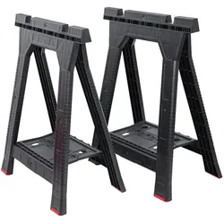 Qbrick, Werkbank + Arbeitsbock, Werkstattbock-Set (58 cm, 62 cm)