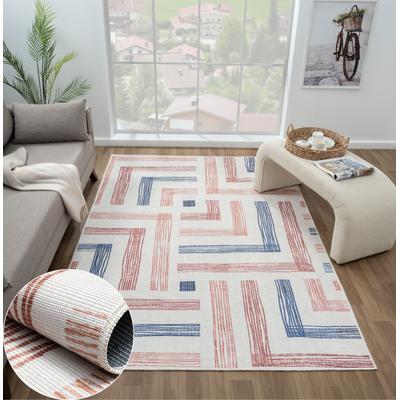 Outdoorteppich "Chloe, LAGERRÄUMUNG", bunt (creme,bunt), B:160cm H:10mm L:230cm, Polyester, MYFLAIR MÖBEL & ACCESSOIRES, Teppiche, Outdoorteppich, bedruckt, modernes Design, In- & Outdoor geeignet, waschbar