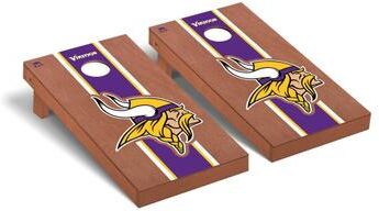 Skip's Garage Minnesota Vikings NFL Football Rosewood Cornhole Board Set 2