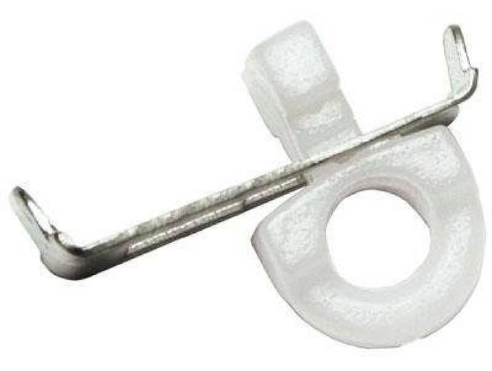 Feststeller GARDINIA Gr. 1, beige (naturweiß), B:7cm H:1cm L:10,7cm, Kunststoff, Gardinenbefestigungen, Feststeller, fixiert den Stoff