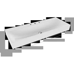 KALDEWEI SILENIO Aufsatzwaschtisch 3049 1200x460x120 mm, 906406273001, Ausführung: 1x3er Hahnlochbohrung ohne Überlauf