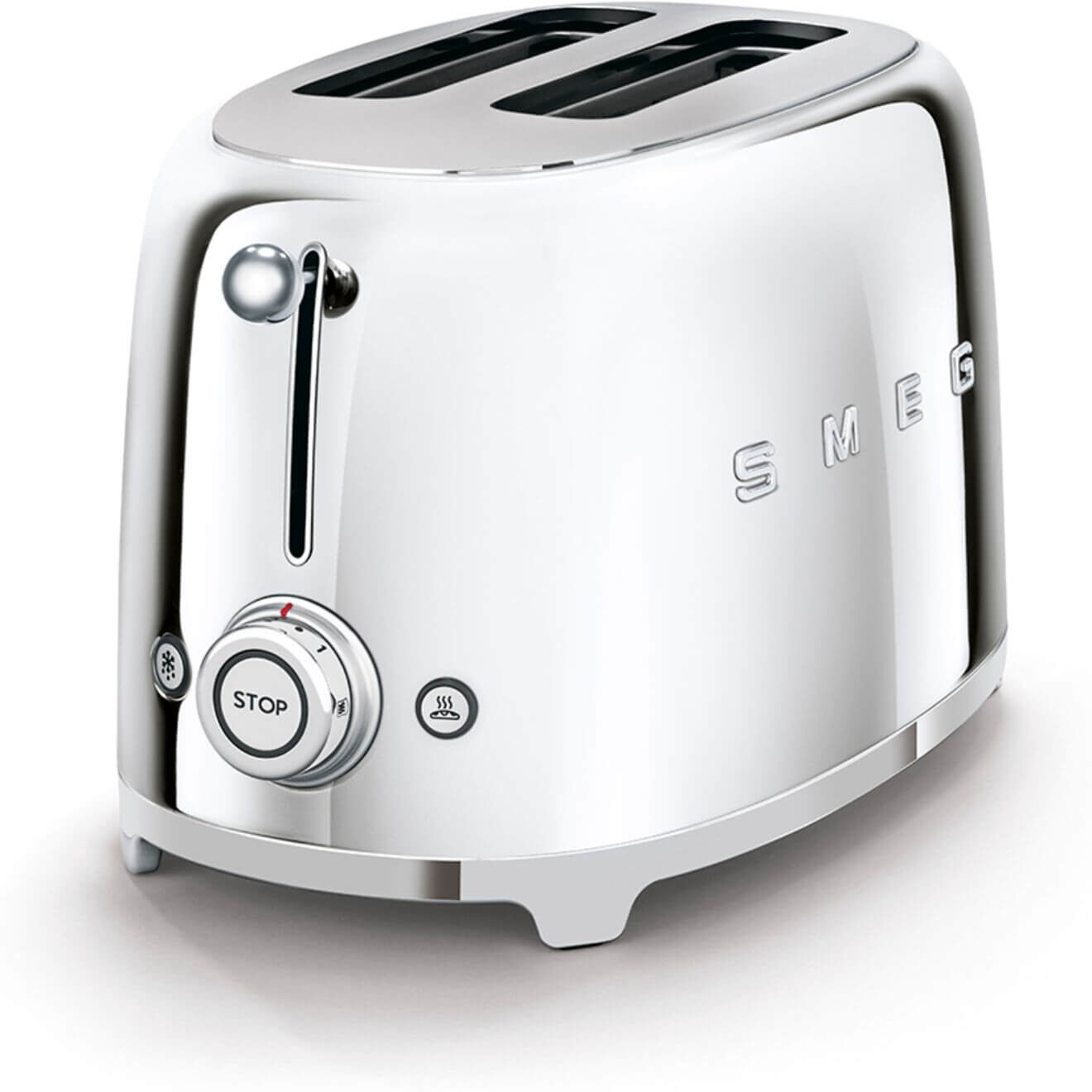 Smeg 50's Style Retro TSF01 2 Slice Toaster - Chrome