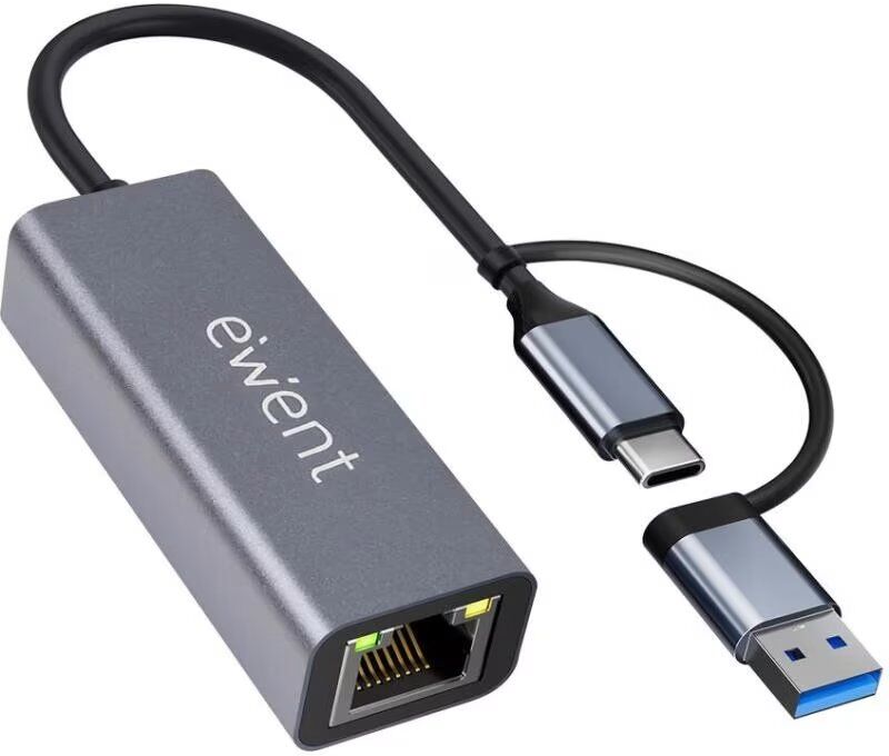 Ewent Adaptador De Red Usb Tipo C Y 32 A Rj45 15cm Talla Única Unisex
