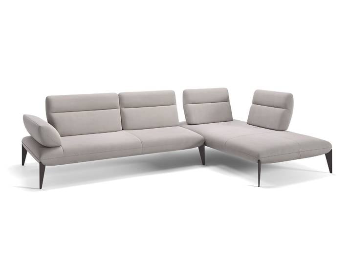 Stoff Eckcouch LAZIO Polsterecke Designer Sitzecke