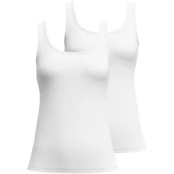 CALIDA Damen Tank Top 2er Pack - Essential Cotton, Unterhemd, Top, Jersey, einfarbig Weiß / L (48/50)
