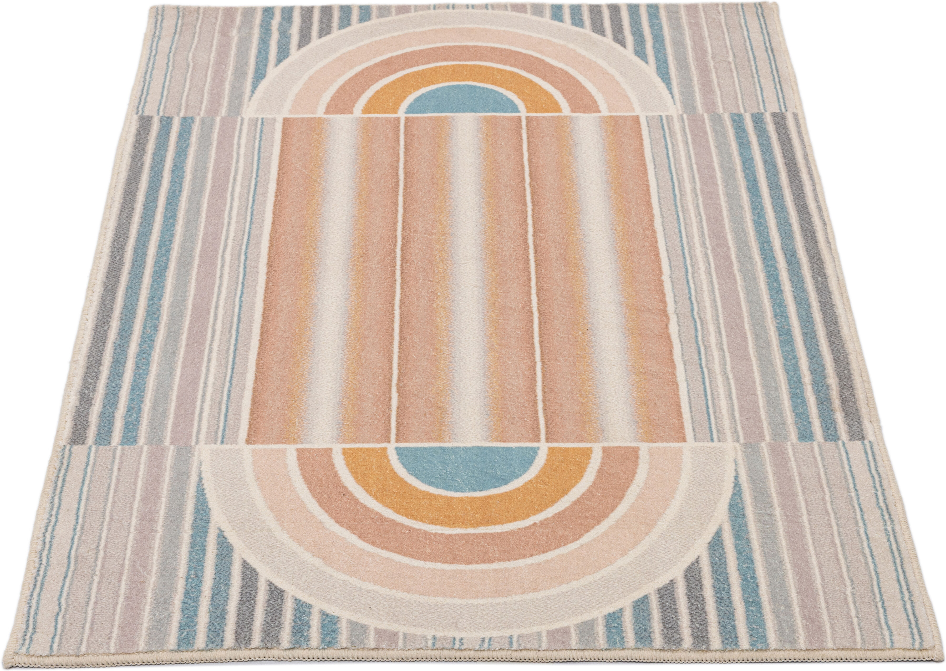 Badematte GINO FALCONE "Ariella GF-143", bunt (multi pastell), H:7mm, Polyester, Badematten, Badematte, Badteppich, bedruckt, modernes Design, weich & kuschelig multi pastell rechteckig (60cm x 100cm )