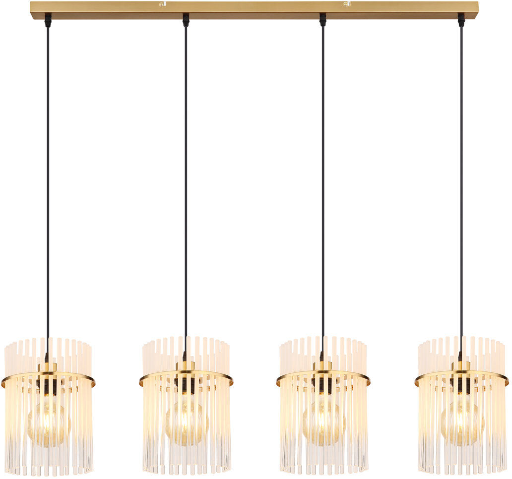 Globo Lighting 1 4 - Light Pendant Opaline 102cm H X 10cm W