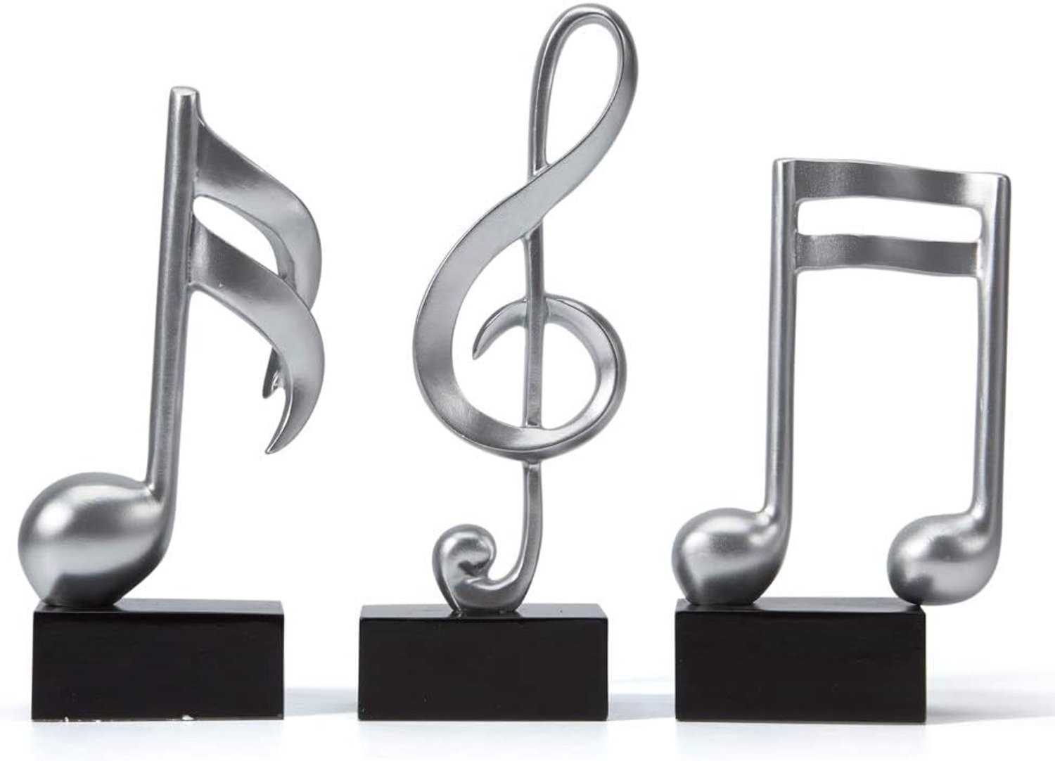 Set van 3 Muzieknoot Decoratie Beeldjes voor op een Piano of Tafel