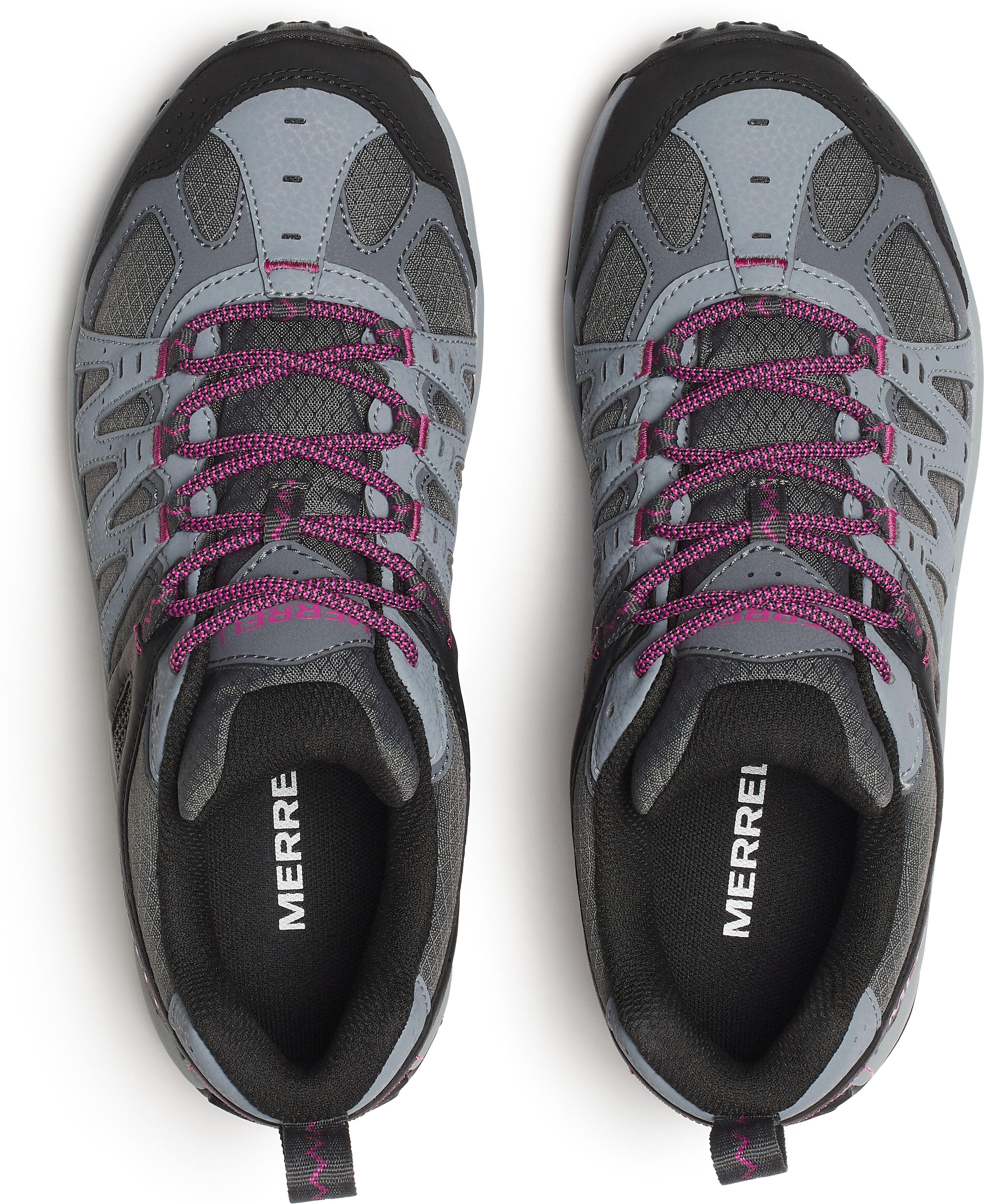 Wanderschuh MERRELL "ACCENTOR 3 SPORT GORETEX", Damen, Gr. 37, grau (grau, hellgrau), Synthetik, Textil, Schuhe Wanderschuh, wasserdicht grau, hellgrau 37