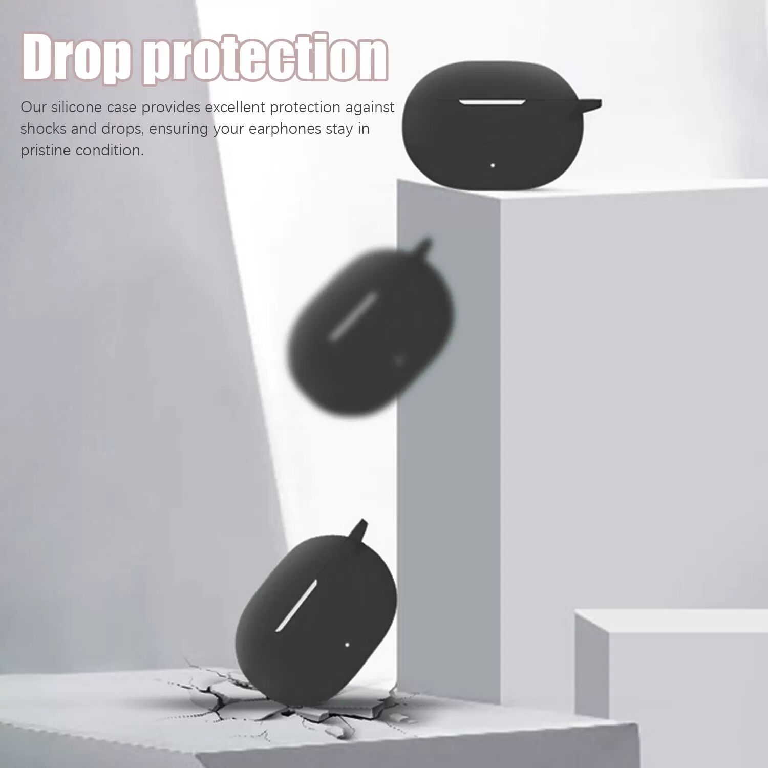 INF Étui de protection antichoc avec mousqueton pour Beats Studio Buds