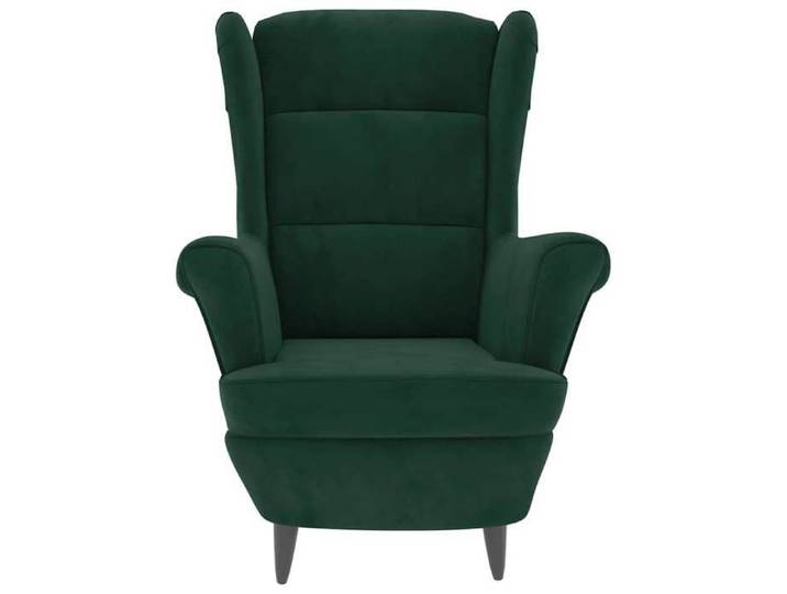 Bestseller Chaise simple - BURKE - Fauteuil salon - vert foncé velours FF4776