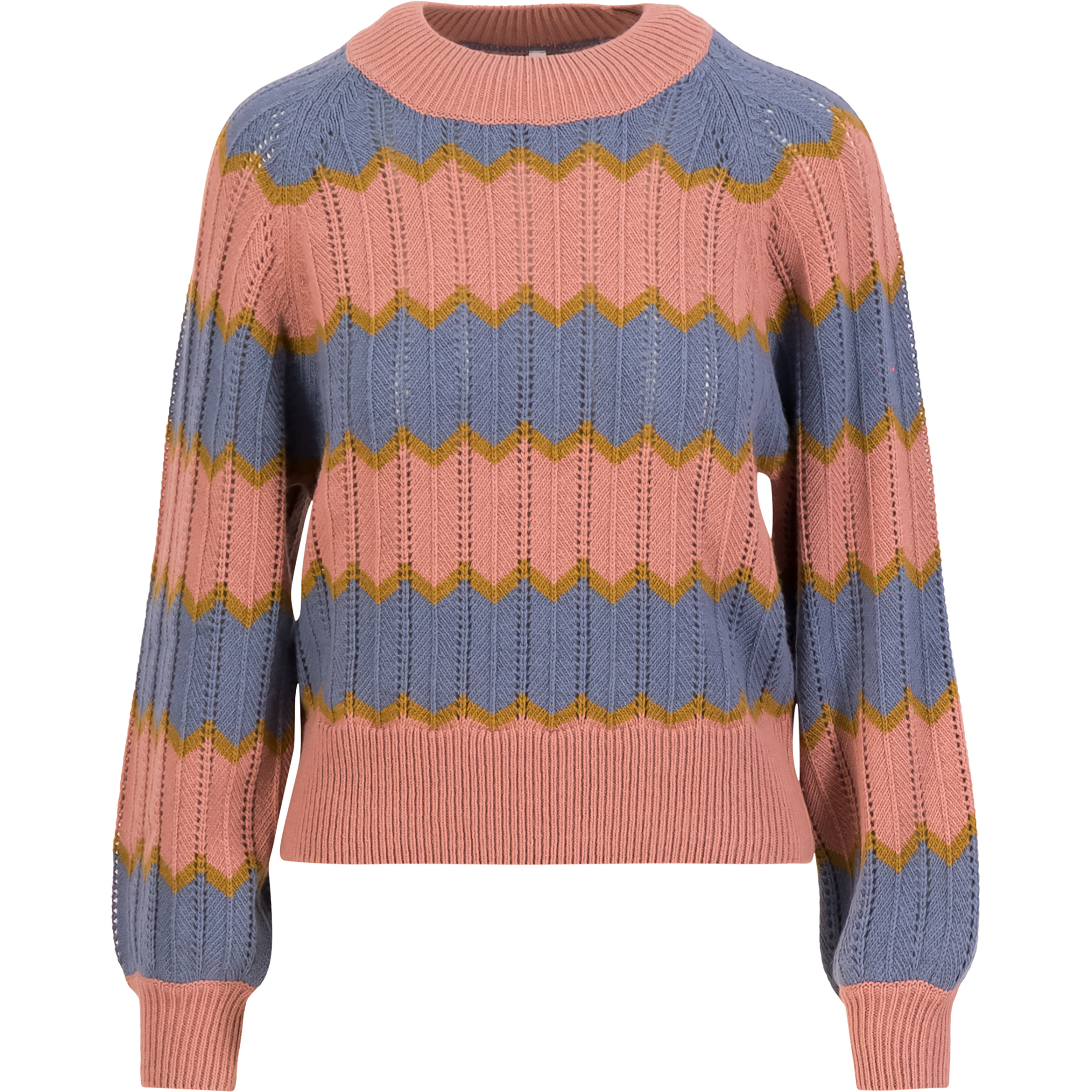 Blutsgeschwister Cosy Zig Zag Damen Pullover grau Größe XS Lifestyle Hautfreundlich
