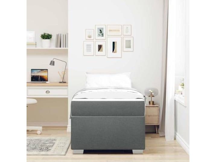 KTHLBRH Bettgestell dunkelgrau 80 x 200 cm Stoff Minimalistisches Design, robuster Rahmen, geeignet für Doppelzimmer, einfache Montage