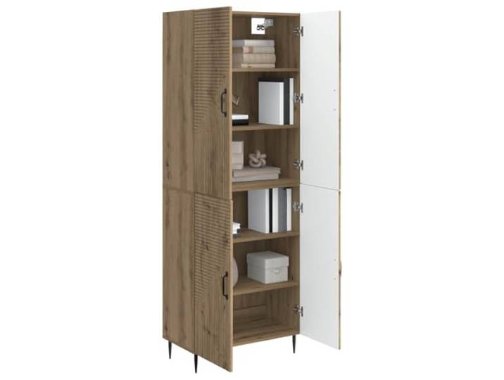 KTHLBRH 2-teiliges Schrank-Set aus technischem Holz Mit Fächern, Wandmontage, Sideboard 66 x 34,5 x 89,5 cm, Schrank 66 x 34,5 x 90 cm