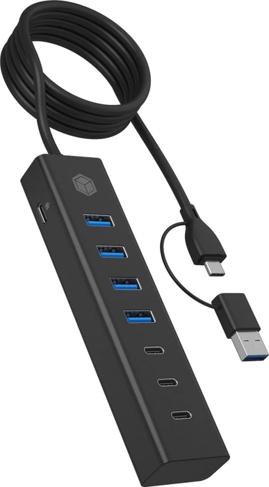 Icy Box IB-HUB1737-C3 mit 7 USB-Anschlüssen