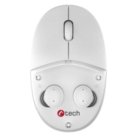 C-Tech Myš s TWS sluchátky WLM-21 Dual mode (Kabellos) (WLM-21W)