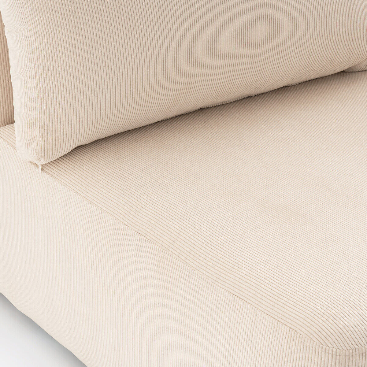 LA REDOUTE INTERIEURS Elément banquette modulable, en velours côtelé fines côtes, MONICA