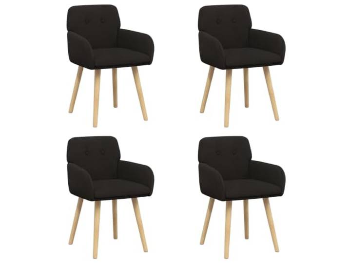 KKgypkn Esszimmerstühle 4 Pcs Bouclé Schwarz 59 x 57 x 85 cm Metallrahmen, Gummiholzbeine, geneigte Rückenlehne, pflegeleicht, für moderne Haushalte