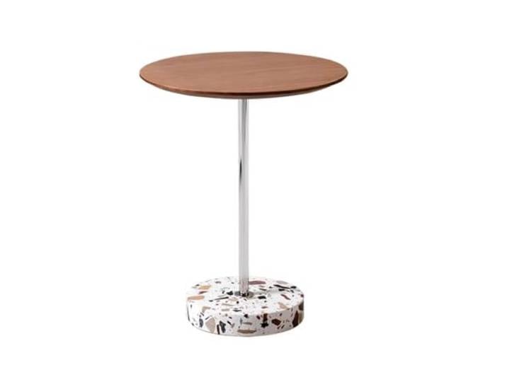 YCCHAH Sofatisch Wohnzimmer-Sofa-Beistelltisch, Moderner Runder Kleiner Couchtisch Mit Holzmaserung Und Arbeitsplatte Wohnzimmer-Beistelltisch