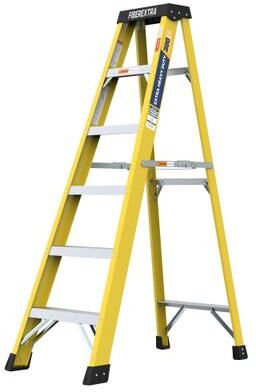 Kodotan sofa Fiberglass Reinforced Single Side Ladder - Lightweight Non-Conductive Access Ladder 6 Step Yellow