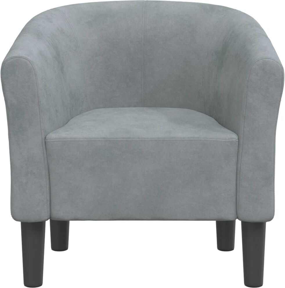 vidaXL Chaise cabriolet gris foncé velours