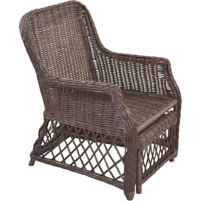 Rattanstuhl HOME AFFAIRE, braun, B:67cm H:91cm T:75cm, Der Rattansessel von Home affaire punktet mit ausziehbarem Fußteil und sorgt so für behagliche Momente. Darauf lassen sich bequem die Beine hochlegen, wodurch in den eigenen vier Wänden ein Ort...