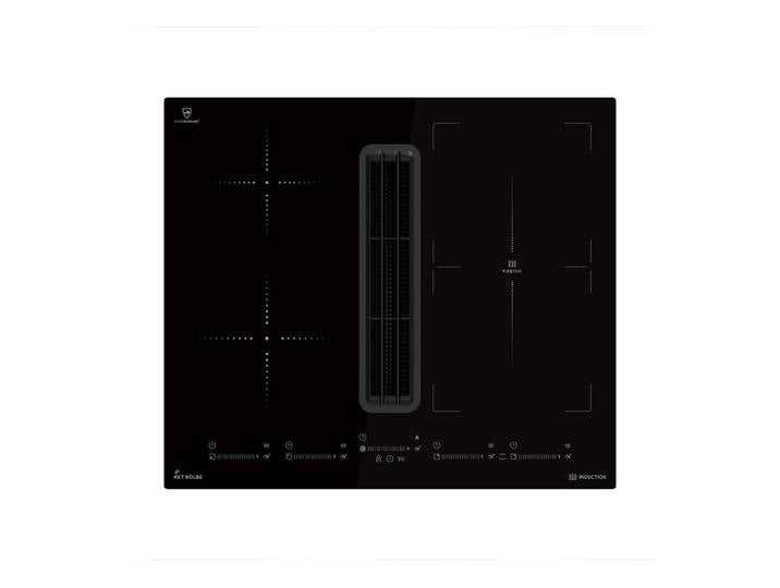 KKT KOLBE Induktions-Kochfeld IND600DRAFT, 60cm Kochfeld mit Dunstabzug Kochmulde Kochplatte Downdraft 4 Zonen