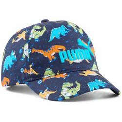 PUMA Essentials No. 1 Logo Allover Print Baseball Cap Kinder 02 - PUMA navy/sporty dino aop Youth