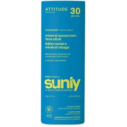 Attitude, Sonnencreme, Mineral Face Sunscreen Stick for Kids SPF 30 EWG Verified Plastic-Free Broad Spectrum UVA/U (SPF 30, 20 ml)