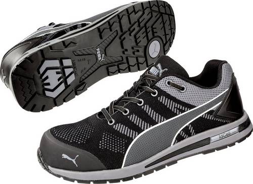 PUMA Elevate Knit Black Low 643160-46 ESD Sicherheitsschuh S1P Schuhgröße (EU): 46 Schwarz, Grau 1St.