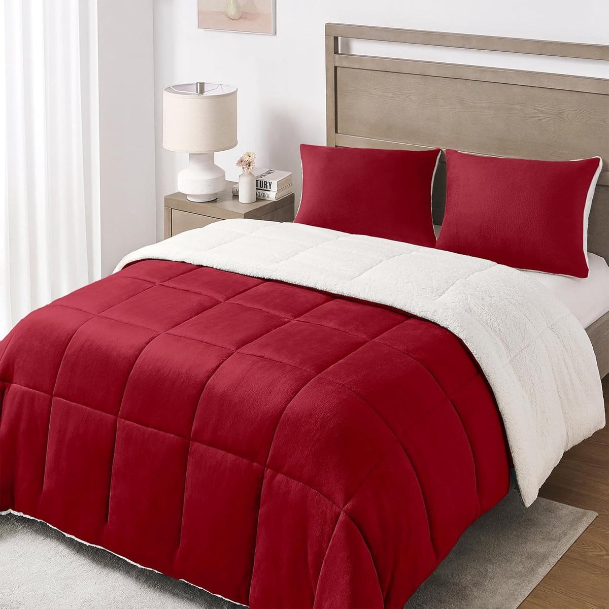 Dekbedset Queen Luxe Beddengoed Set Rood