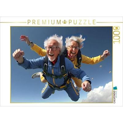 CALVENDO Puzzle Fallschirmsprung | 1000 Teile Lege-Größe 64x48cm Foto-Puzzle für glückliche Stunden
